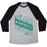 Virgin Teez  Baseball Tee Unisex Tri-Blend Baseball Tee / small / Athletic Gray / Black NAMASTE BANNER UNISEX TRI-BLEND BASEBALL TEE