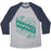 Virgin Teez  Baseball Tee Unisex Tri-Blend Baseball Tee / small / Athletic Gray / Navy NAMASTE BANNER UNISEX TRI-BLEND BASEBALL TEE