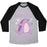 Virgin Teez  Baseball Tee Unisex Tri-Blend Baseball Tee / small / Athletic Gray / Black NAMASTE-GOSAURUS UNISEX TRI-BLEND BASEBALL TEE