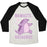 Virgin Teez  Baseball Tee Unisex Tri-Blend Baseball Tee / small / Oatmeal / Black NAMASTE-GOSAURUS UNISEX TRI-BLEND BASEBALL TEE