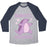 Virgin Teez  Baseball Tee Unisex Tri-Blend Baseball Tee / small / Athletic Gray / Navy NAMASTE-GOSAURUS UNISEX TRI-BLEND BASEBALL TEE