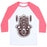 Virgin Teez  Baseball Tee Unisex Classic Baseball Tee / x-small / White/Neon Pink NAMASTE HAMSA HAND UNISEX CLASSIC BASEBALL TEE
