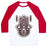 Virgin Teez  Baseball Tee Unisex Classic Baseball Tee / x-small / White/Red NAMASTE HAMSA HAND UNISEX CLASSIC BASEBALL TEE