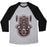 Virgin Teez  Baseball Tee Unisex Tri-Blend Baseball Tee / small / Athletic Gray / Black NAMASTE HAMSA HAND UNISEX TRI-BLEND BASEBALL TEE