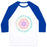 Virgin Teez  Baseball Tee Unisex Classic Baseball Tee / x-small / White/Blue NAMASTE MANDALA UNISEX CLASSIC BASEBALL TEE