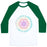 Virgin Teez  Baseball Tee Unisex Classic Baseball Tee / x-small / White/Dark Green NAMASTE MANDALA UNISEX CLASSIC BASEBALL TEE