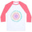 Virgin Teez  Baseball Tee Unisex Classic Baseball Tee / x-small / White/Neon Pink NAMASTE MANDALA UNISEX CLASSIC BASEBALL TEE