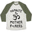 Virgin Teez  Baseball Tee Unisex Tri-Blend Baseball Tee / small / Oatmeal / Moss NAMASTE MOTHER F***ERS UNISEX TRI-BLEND BASEBALL TEE