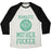 Virgin Teez  Baseball Tee Unisex Tri-Blend Baseball Tee / small / Oatmeal / Black NAMASTE MOTHERF***ER UNISEX TRI-BLEND BASEBALL TEE
