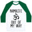 Virgin Teez  Baseball Tee Unisex Classic Baseball Tee / x-small / White/Dark Green NAMASTE OUT OF MY WAY UNISEX CLASSIC BASEBALL TEE