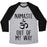 Virgin Teez  Baseball Tee Unisex Tri-Blend Baseball Tee / small / Athletic Gray / Black NAMASTE OUT OF MY WAY UNISEX TRI-BLEND BASEBALL TEE