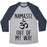Virgin Teez  Baseball Tee Unisex Tri-Blend Baseball Tee / small / Athletic Gray / Navy NAMASTE OUT OF MY WAY UNISEX TRI-BLEND BASEBALL TEE