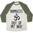 Virgin Teez  Baseball Tee Unisex Tri-Blend Baseball Tee / small / Oatmeal / Moss NAMASTE OUT OF MY WAY UNISEX TRI-BLEND BASEBALL TEE