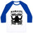 Virgin Teez  Baseball Tee Unisex Classic Baseball Tee / x-small / White/Blue NAMASTE SLOTH UNISEX CLASSIC BASEBALL TEE