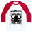 Virgin Teez  Baseball Tee Unisex Classic Baseball Tee / x-small / White/Red NAMASTE SLOTH UNISEX CLASSIC BASEBALL TEE