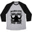 Virgin Teez  Baseball Tee Unisex Tri-Blend Baseball Tee / small / Athletic Gray / Black NAMASTE SLOTH UNISEX TRI-BLEND BASEBALL TEE