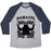 Virgin Teez  Baseball Tee Unisex Tri-Blend Baseball Tee / small / Athletic Gray / Navy NAMASTE SLOTH UNISEX TRI-BLEND BASEBALL TEE