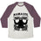 Virgin Teez  Baseball Tee Unisex Tri-Blend Baseball Tee / small / Oatmeal / Maroon NAMASTE SLOTH UNISEX TRI-BLEND BASEBALL TEE