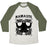 Virgin Teez  Baseball Tee Unisex Tri-Blend Baseball Tee / small / Oatmeal / Moss NAMASTE SLOTH UNISEX TRI-BLEND BASEBALL TEE