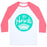 Virgin Teez  Baseball Tee Unisex Classic Baseball Tee / x-small / White/Neon Pink NAMASTE UNISEX CLASSIC BASEBALL TEE