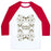Virgin Teez  Baseball Tee Unisex Classic Baseball Tee / x-small / White/Red NAMASTE UNISEX CLASSIC BASEBALL TEE