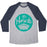 Virgin Teez  Baseball Tee Unisex Tri-Blend Baseball Tee / small / Athletic Gray / Navy NAMASTE UNISEX TRI-BLEND BASEBALL TEE