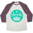 Virgin Teez  Baseball Tee Unisex Tri-Blend Baseball Tee / small / Oatmeal / Maroon NAMASTE UNISEX TRI-BLEND BASEBALL TEE