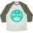 Virgin Teez  Baseball Tee Unisex Tri-Blend Baseball Tee / small / Oatmeal / Moss NAMASTE UNISEX TRI-BLEND BASEBALL TEE