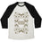 Virgin Teez  Baseball Tee Unisex Tri-Blend Baseball Tee / small / Oatmeal / Black NAMASTE UNISEX TRI-BLEND BASEBALL TEE
