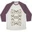 Virgin Teez  Baseball Tee Unisex Tri-Blend Baseball Tee / small / Oatmeal / Maroon NAMASTE UNISEX TRI-BLEND BASEBALL TEE