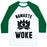 Virgin Teez  Baseball Tee Unisex Classic Baseball Tee / x-small / White/Dark Green NAMASTE WOKE UNISEX CLASSIC BASEBALL TEE