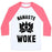 Virgin Teez  Baseball Tee Unisex Classic Baseball Tee / x-small / White/Neon Pink NAMASTE WOKE UNISEX CLASSIC BASEBALL TEE