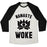 Virgin Teez  Baseball Tee Unisex Tri-Blend Baseball Tee / small / Oatmeal / Black NAMASTE WOKE UNISEX TRI-BLEND BASEBALL TEE