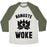 Virgin Teez  Baseball Tee Unisex Tri-Blend Baseball Tee / small / Oatmeal / Moss NAMASTE WOKE UNISEX TRI-BLEND BASEBALL TEE