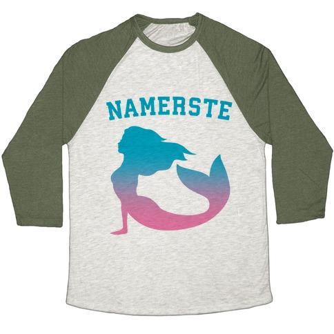 Virgin Teez  Baseball Tee Unisex Tri-Blend Baseball Tee / small / Oatmeal / Moss NAMERSTE UNISEX TRI-BLEND BASEBALL TEE