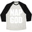 Virgin Teez  Baseball Tee Unisex Tri-Blend Baseball Tee / small / Oatmeal / Black NAP GOD UNISEX TRI-BLEND BASEBALL TEE