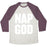 Virgin Teez  Baseball Tee Unisex Tri-Blend Baseball Tee / small / Oatmeal / Maroon NAP GOD UNISEX TRI-BLEND BASEBALL TEE