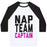 Virgin Teez  Baseball Tee Unisex Classic Baseball Tee / x-small / White/Black NAP TEAM CAPTAIN (TANK) UNISEX CLASSIC BASEBALL TEE
