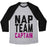 Virgin Teez  Baseball Tee Unisex Tri-Blend Baseball Tee / small / Athletic Gray / Black NAP TEAM CAPTAIN (TANK) UNISEX TRI-BLEND BASEBALL TEE