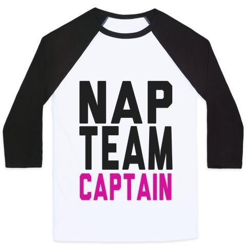 Virgin Teez  Baseball Tee Unisex Classic Baseball Tee / x-small / White/Black NAP TEAM CAPTAIN UNISEX CLASSIC BASEBALL TEE