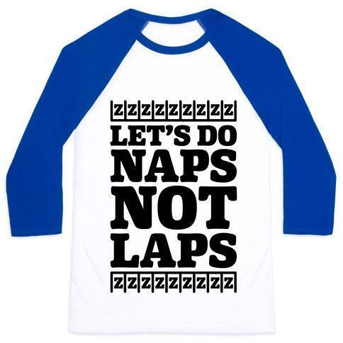 Virgin Teez  Baseball Tee Unisex Classic Baseball Tee / x-small / White/Blue NAPS NOT LAPS UNISEX CLASSIC BASEBALL TEE
