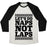 Virgin Teez  Baseball Tee Unisex Tri-Blend Baseball Tee / small / Oatmeal / Black NAPS NOT LAPS UNISEX TRI-BLEND BASEBALL TEE