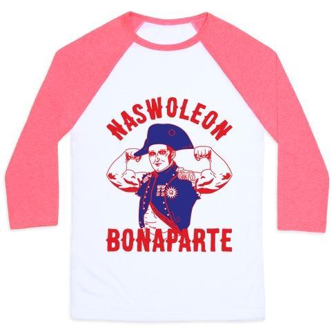 Virgin Teez  Baseball Tee Unisex Classic Baseball Tee / x-small / White/Neon Pink NASWOLEON BONAPARTE UNISEX CLASSIC BASEBALL TEE