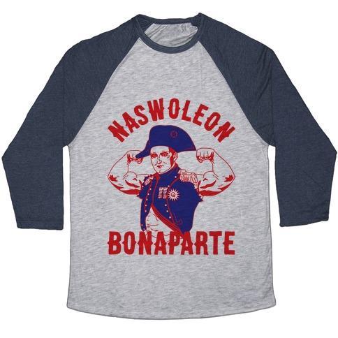 Virgin Teez  Baseball Tee Unisex Tri-Blend Baseball Tee / small / Athletic Gray / Navy NASWOLEON BONAPARTE UNISEX TRI-BLEND BASEBALL TEE