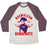 Virgin Teez  Baseball Tee Unisex Tri-Blend Baseball Tee / small / Oatmeal / Maroon NASWOLEON BONAPARTE UNISEX TRI-BLEND BASEBALL TEE