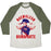 Virgin Teez  Baseball Tee Unisex Tri-Blend Baseball Tee / small / Oatmeal / Moss NASWOLEON BONAPARTE UNISEX TRI-BLEND BASEBALL TEE