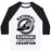 Virgin Teez  Baseball Tee Unisex Classic Baseball Tee / x-small / White/Black NATIONAL RUNNING AWAY FROM MY PROBLEMS CHAMPION UNISEX CLASSIC BASEBALL TEE