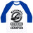 Virgin Teez  Baseball Tee Unisex Classic Baseball Tee / x-small / White/Blue NATIONAL RUNNING AWAY FROM MY PROBLEMS CHAMPION UNISEX CLASSIC BASEBALL TEE