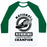 Virgin Teez  Baseball Tee Unisex Classic Baseball Tee / x-small / White/Dark Green NATIONAL RUNNING AWAY FROM MY PROBLEMS CHAMPION UNISEX CLASSIC BASEBALL TEE