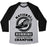 Virgin Teez  Baseball Tee Unisex Tri-Blend Baseball Tee / small / Athletic Gray / Black NATIONAL RUNNING AWAY FROM MY PROBLEMS CHAMPION UNISEX TRI-BLEND BASEBALL TEE
